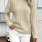 Cable-Knit Round Neck Sweater