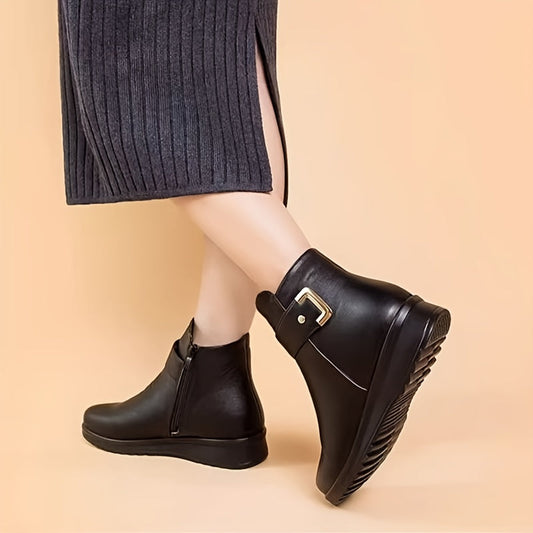 Buckle Detail Ankle Boots