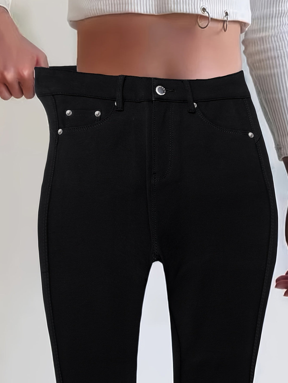 High-Waisted Skinny Jeans