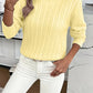 Cable-Knit Round Neck Sweater