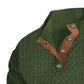 Stand Collar Button Henley Sweater