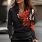 Draped Neckline Satin Blouse