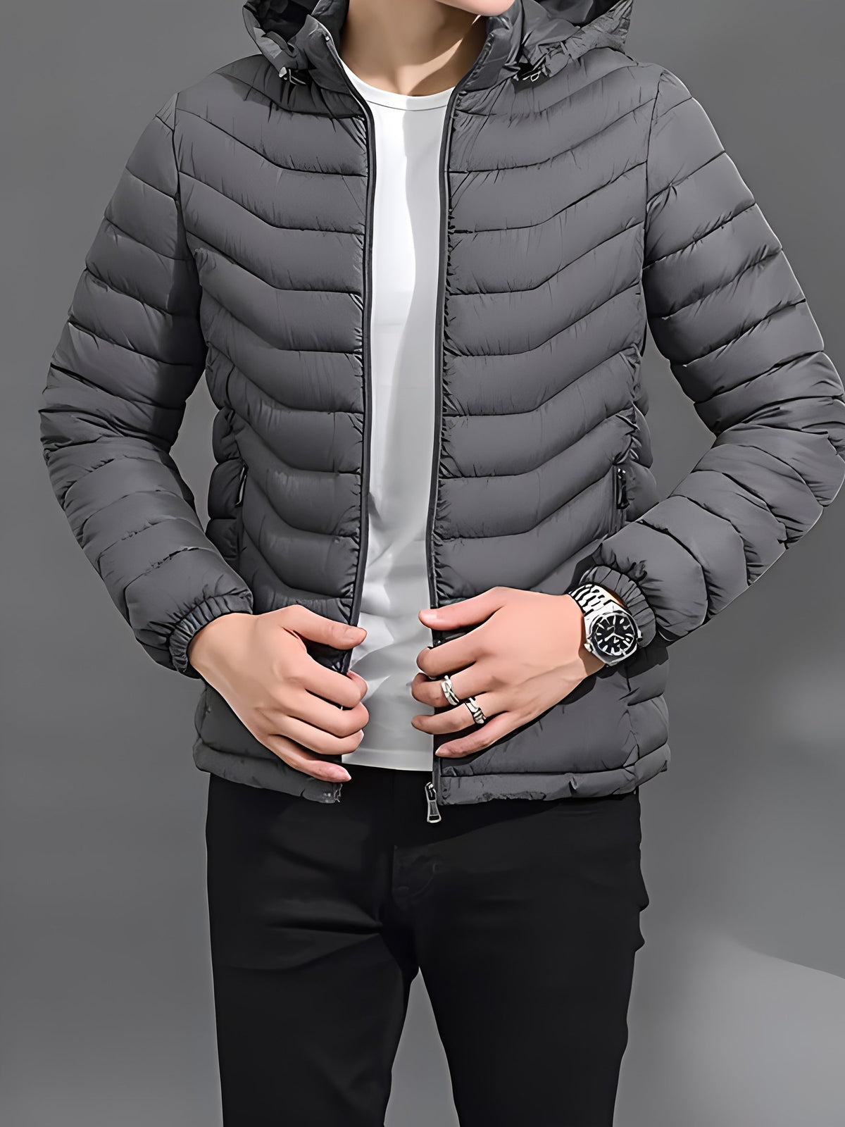 Hooded Quilted Puffer Jacket