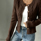 Cable-Knit Button-Front Cardigan