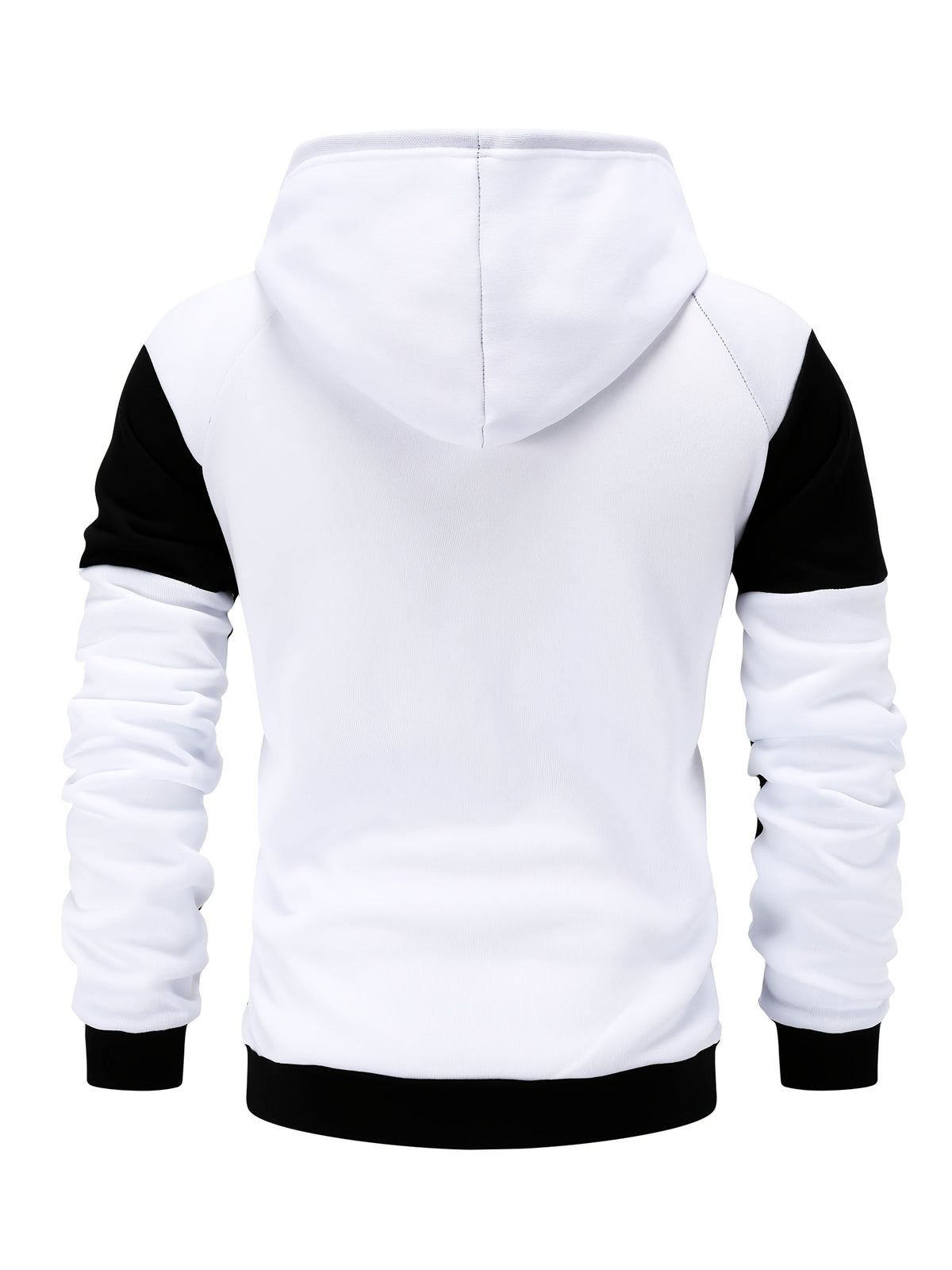 Color Block Zip-Up Hooded Jacket