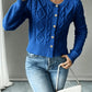 Cable-Knit Button-Front Cardigan
