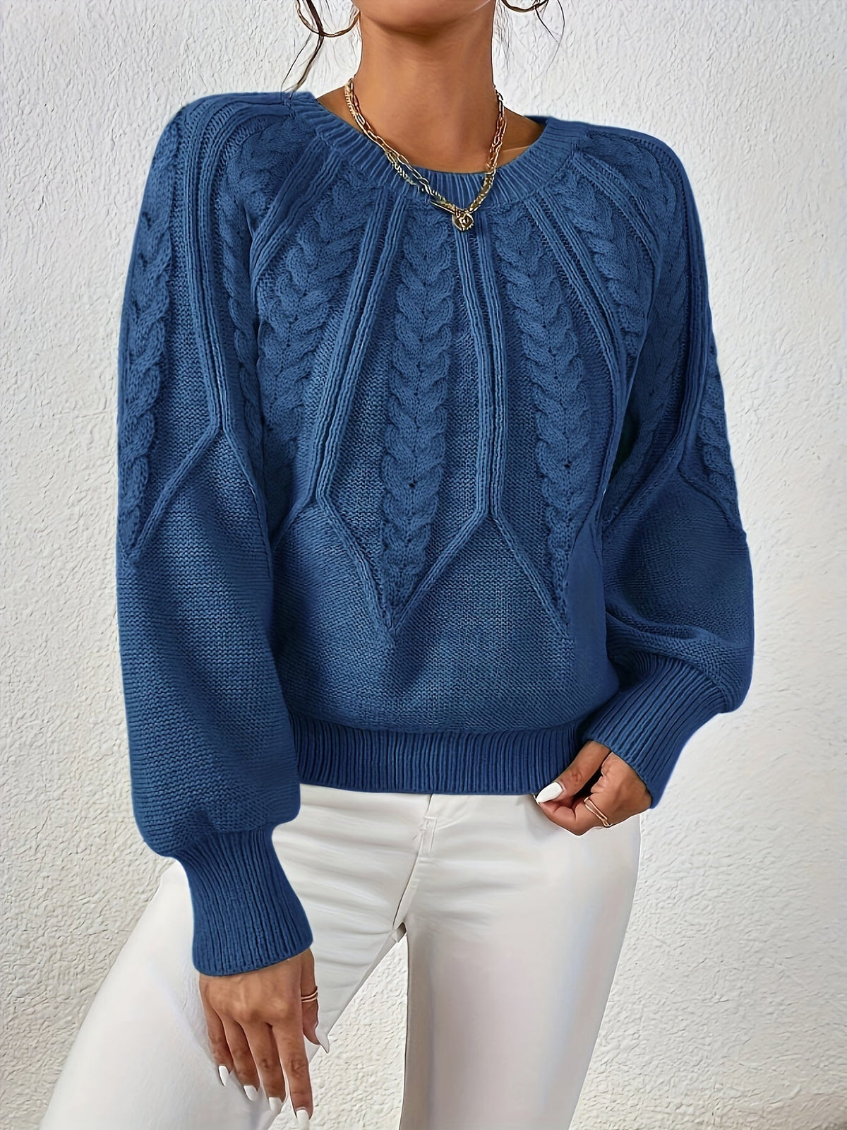 Relaxed Cable-Knit Sweater