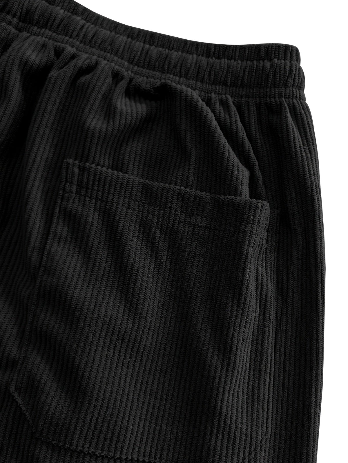 Relaxed Straight-Leg Ribbed Trousers