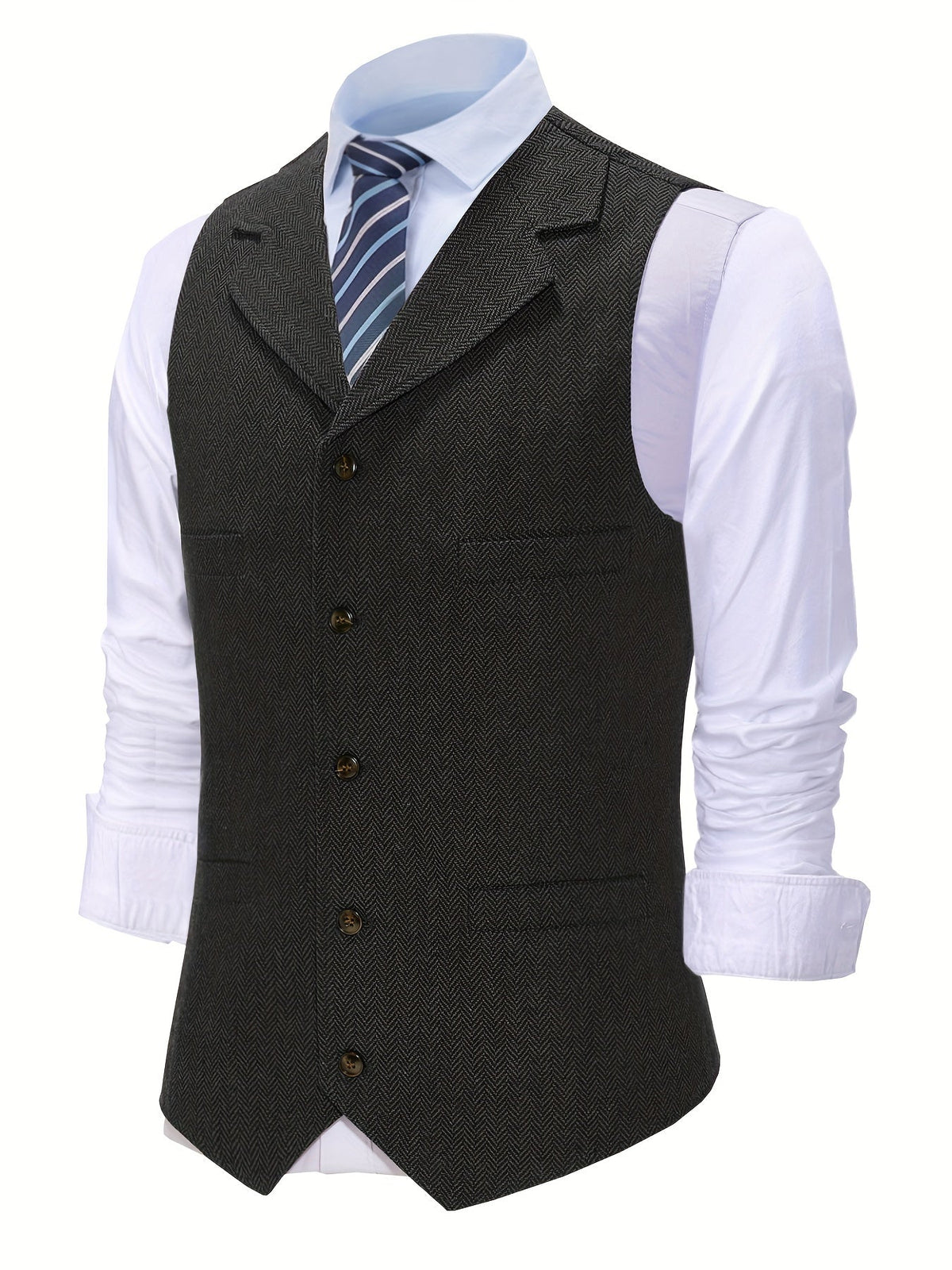 Herringbone Tailored Waistcoat