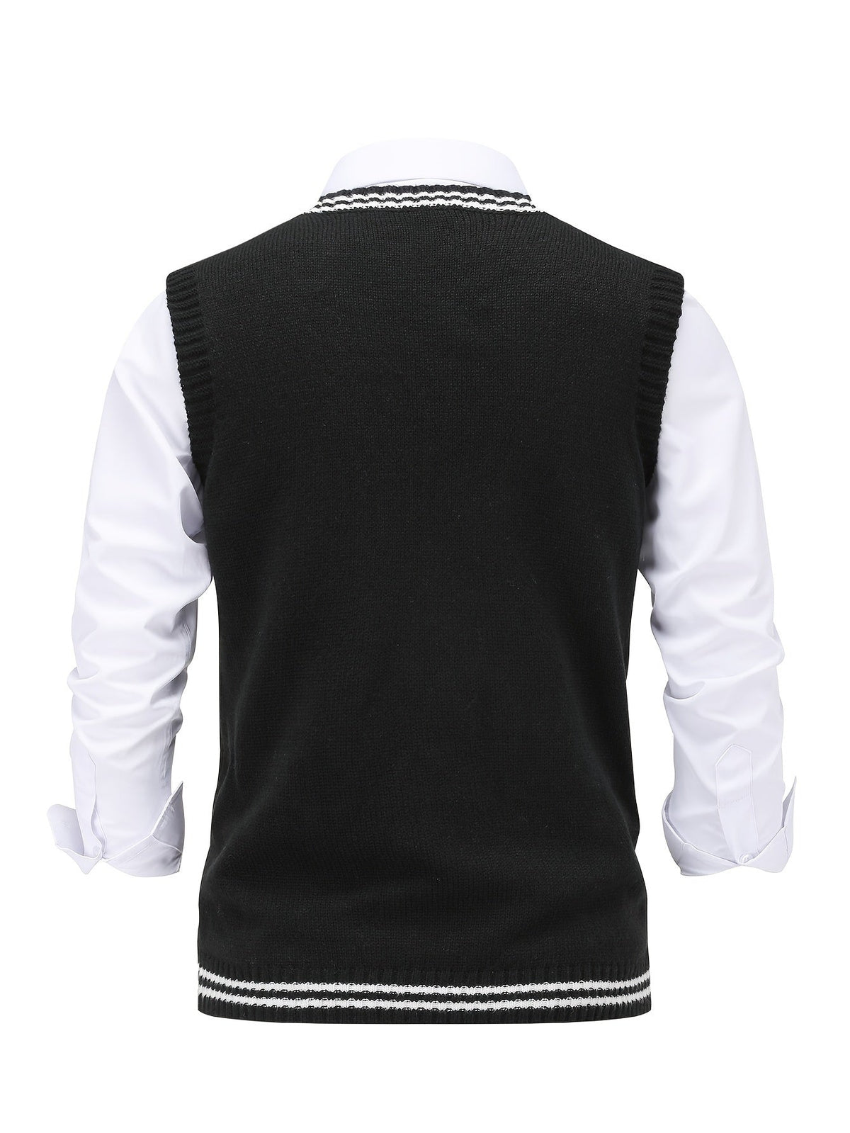 Cable-Knit V-Neck Sweater Vest