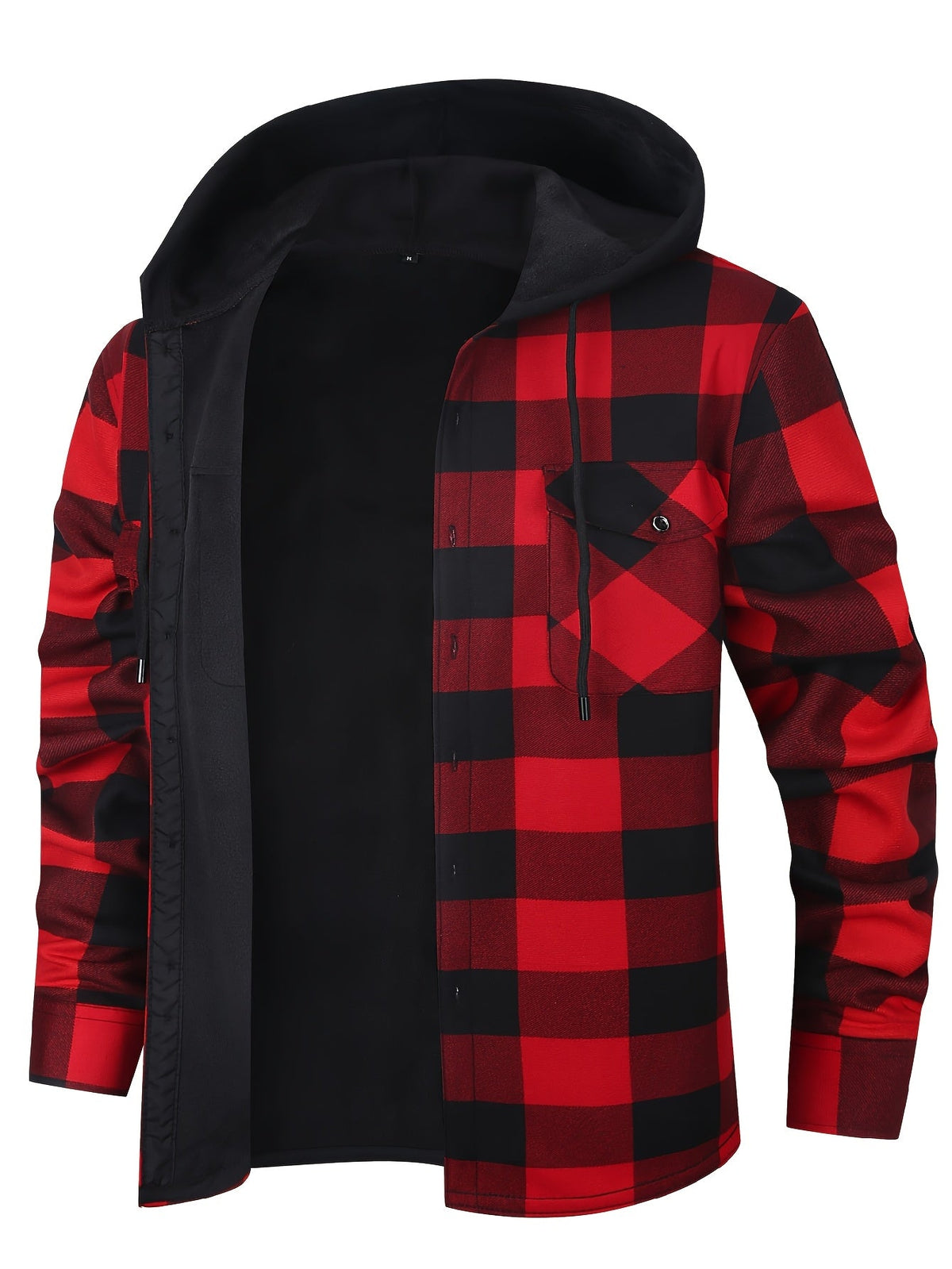 Hooded Check Shirt Jacket