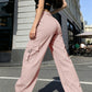 High-Waisted Wide-Leg Cargo Pants