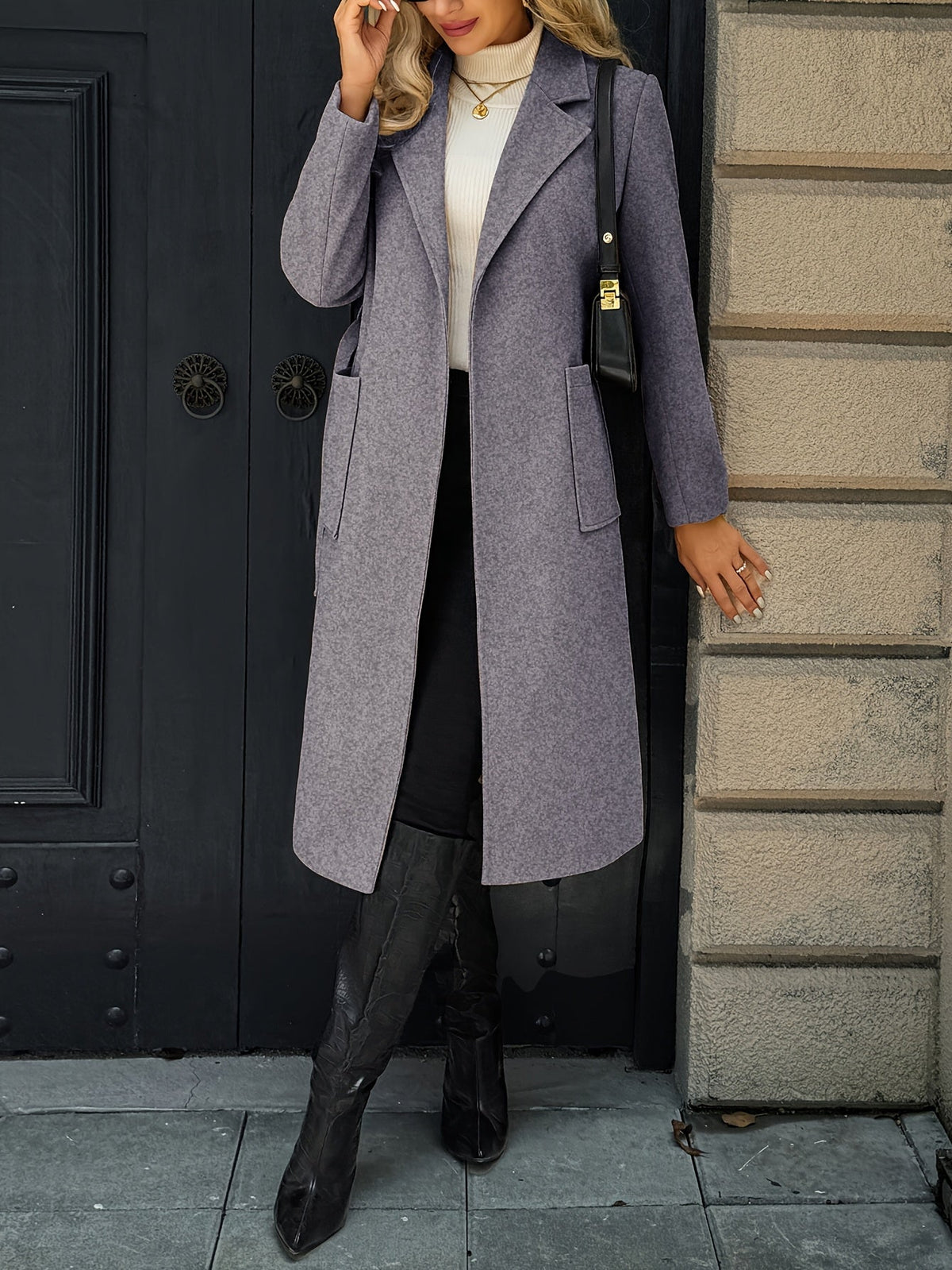 Tailored Belted Long Coat