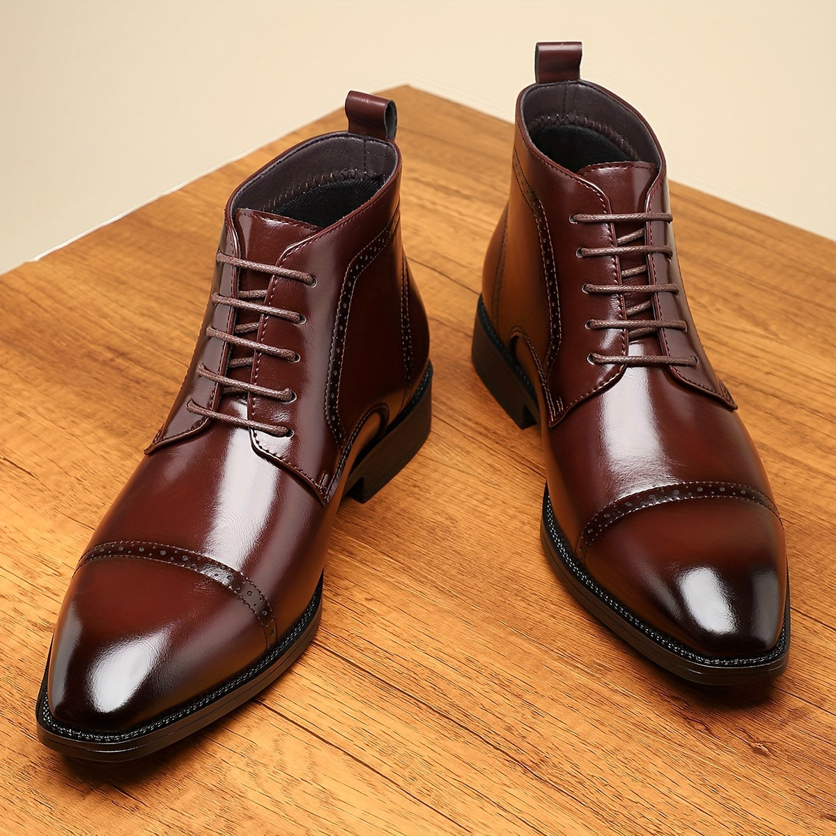 Cap-Toe Ankle Boots