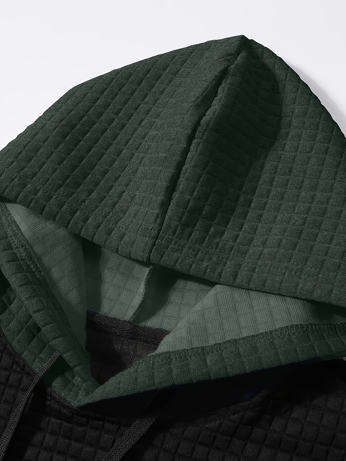 Textured Color-Block Hoodie