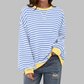 Casual Long Sleeve Striped Sweatshirt