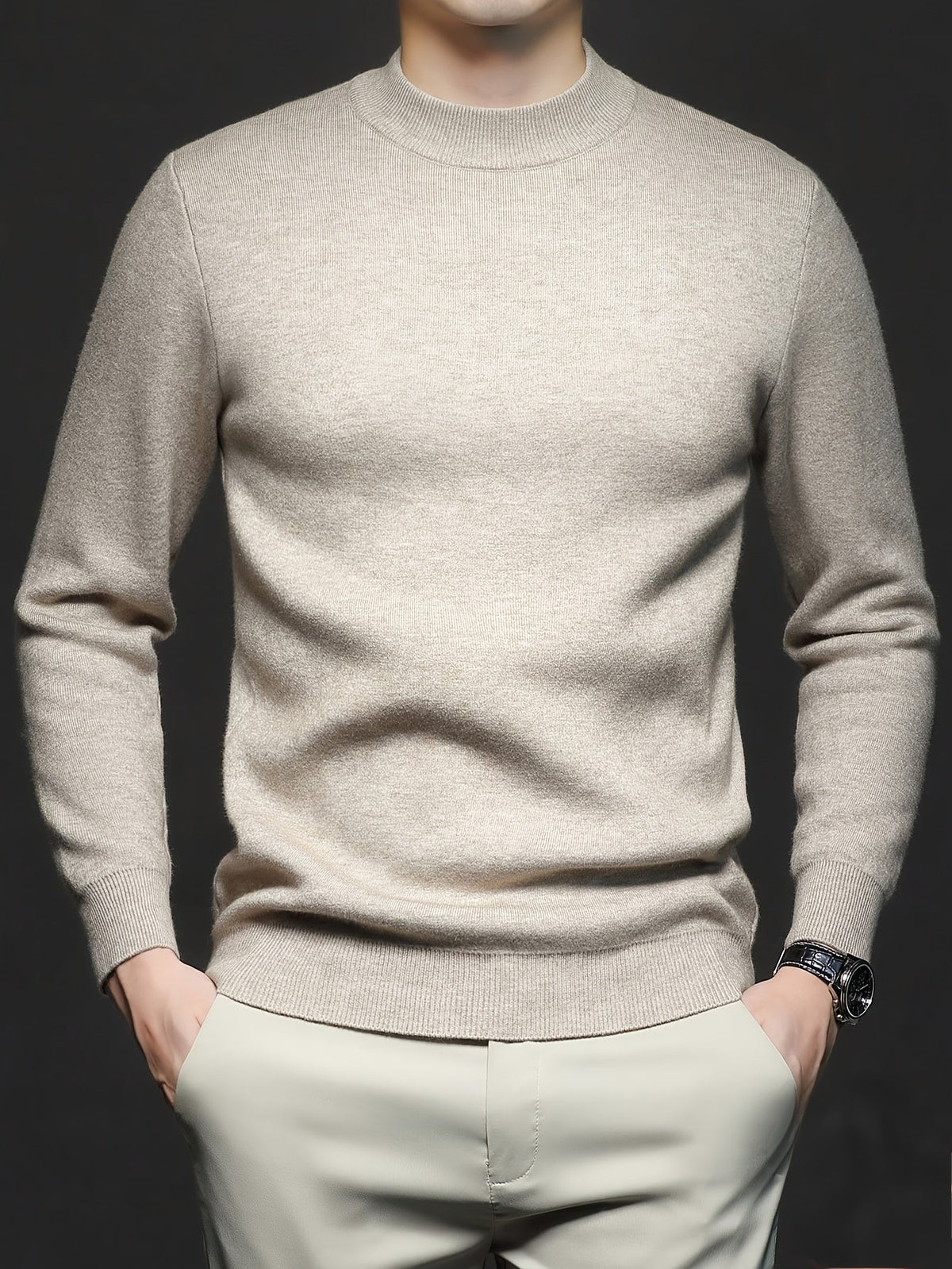 Refined Mock-Neck Sweater