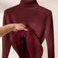 High-Neck Lined Sweater