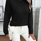 Cable-Knit Round Neck Sweater