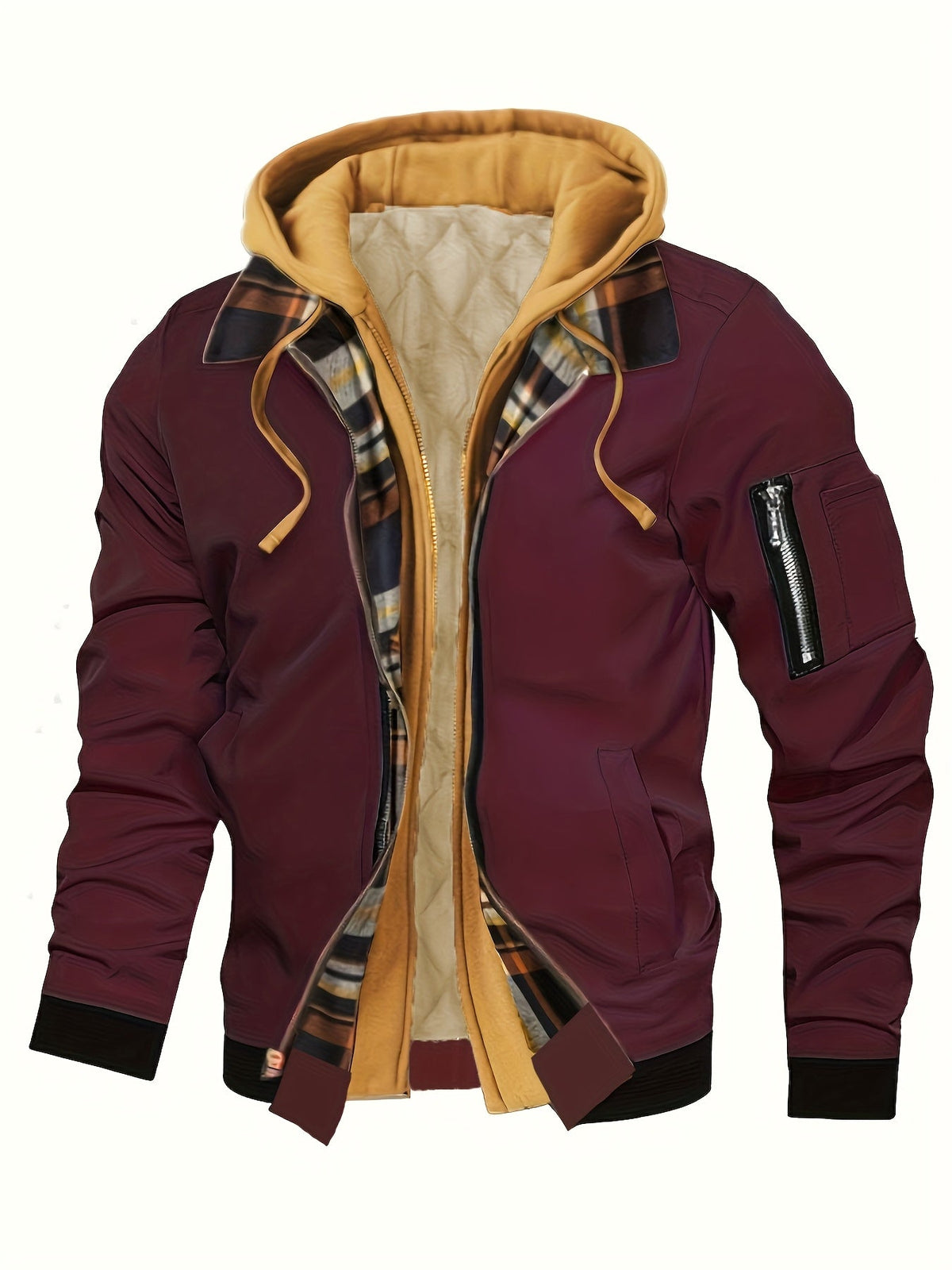 Hooded Warm-Lined Zip Jacket
