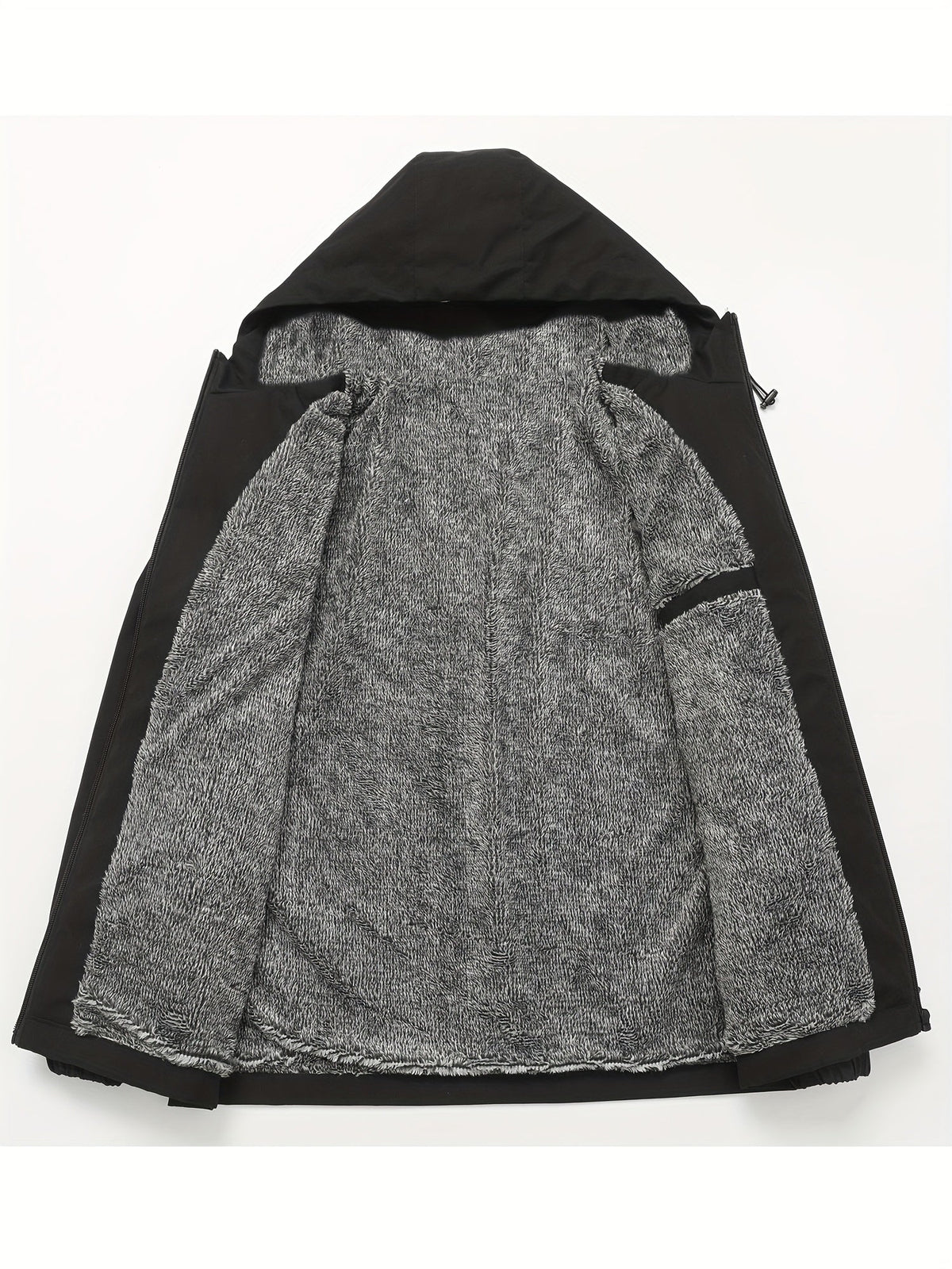 Fleece-Lined Hooded Jacket