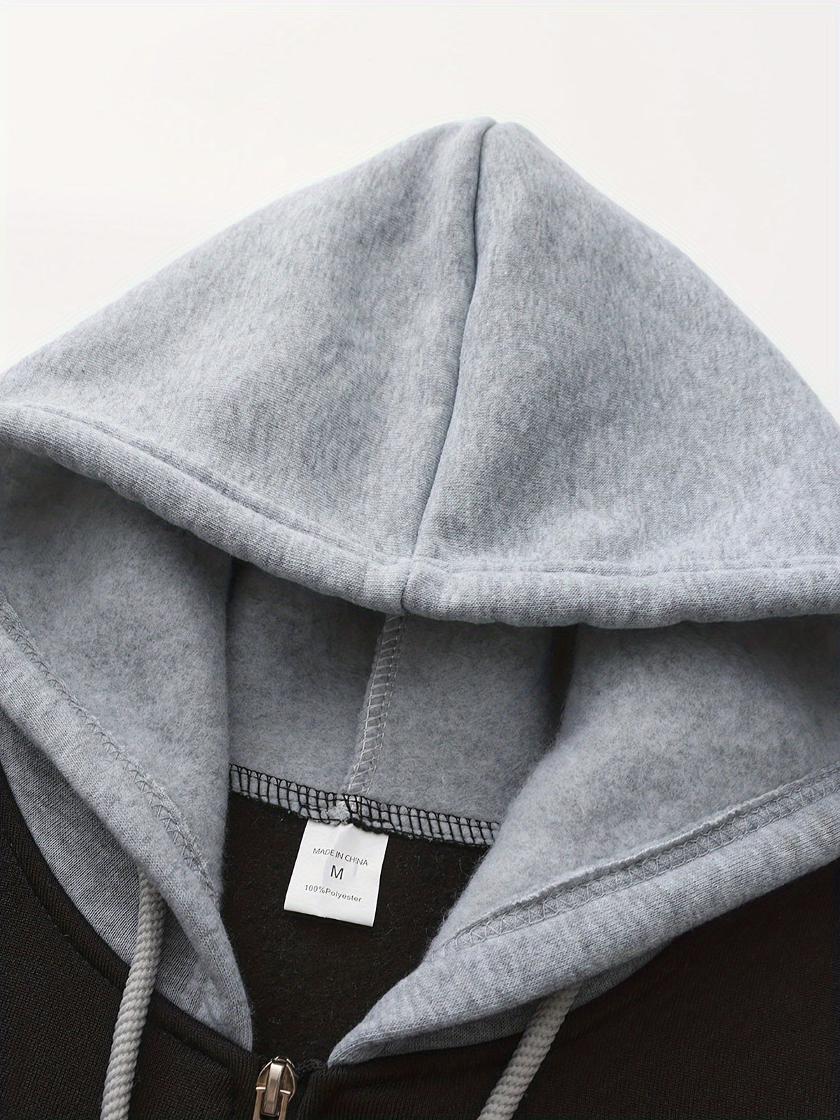 Color Block Zip-Up Hoodie