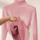 High-Neck Lined Sweater
