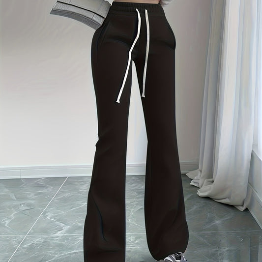 High-Waist Flared Lounge Trousers