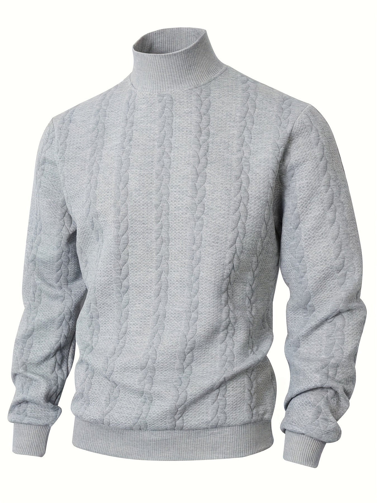 Textured High-Neck Sweatshirt