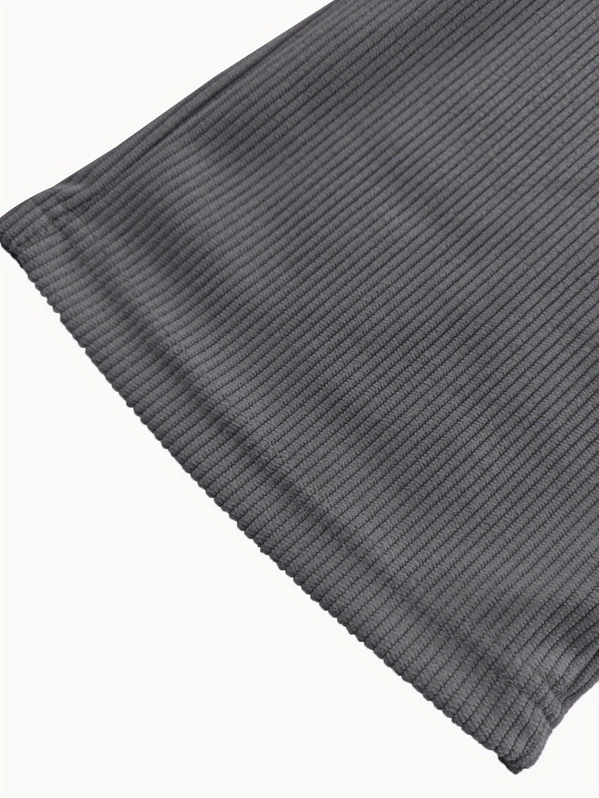 Relaxed Straight-Leg Ribbed Trousers