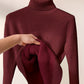 High-Neck Lined Sweater