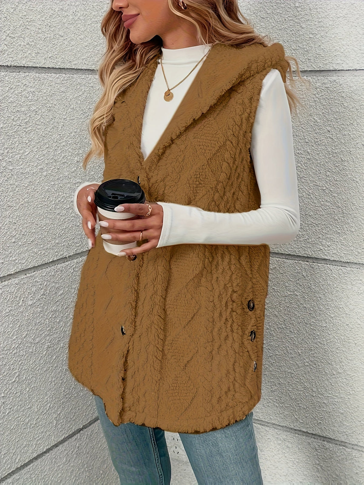 Hooded Sleeveless Vest