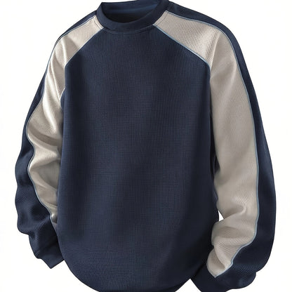 Color-Block Round Neck Sweatshirt