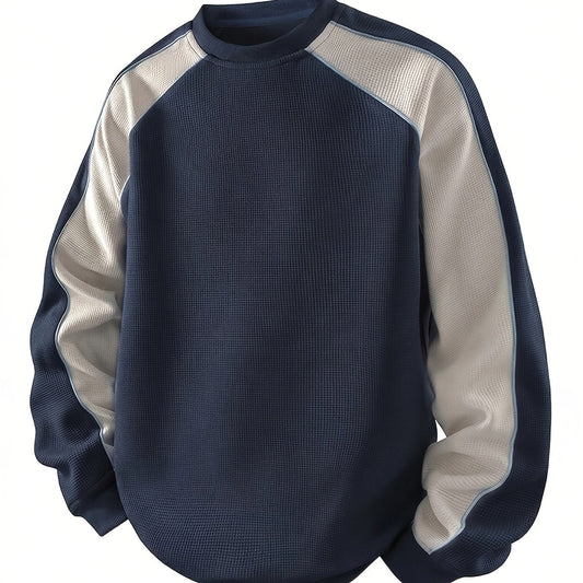 Color-Block Round Neck Sweatshirt