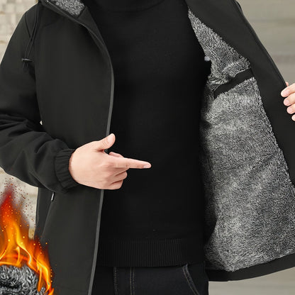 Fleece-Lined Hooded Jacket