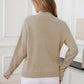 Mock Neck Relaxed Fit Sweater
