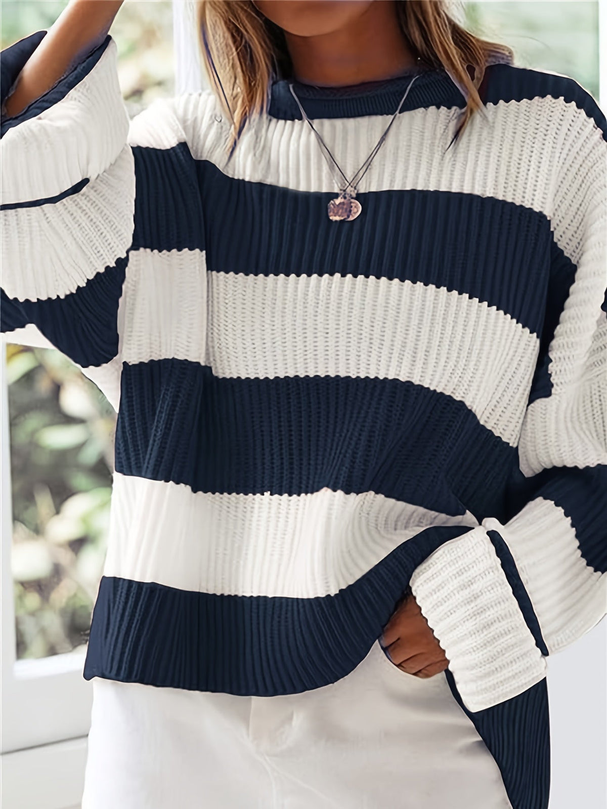 Relaxed Colourblock Knit Sweater