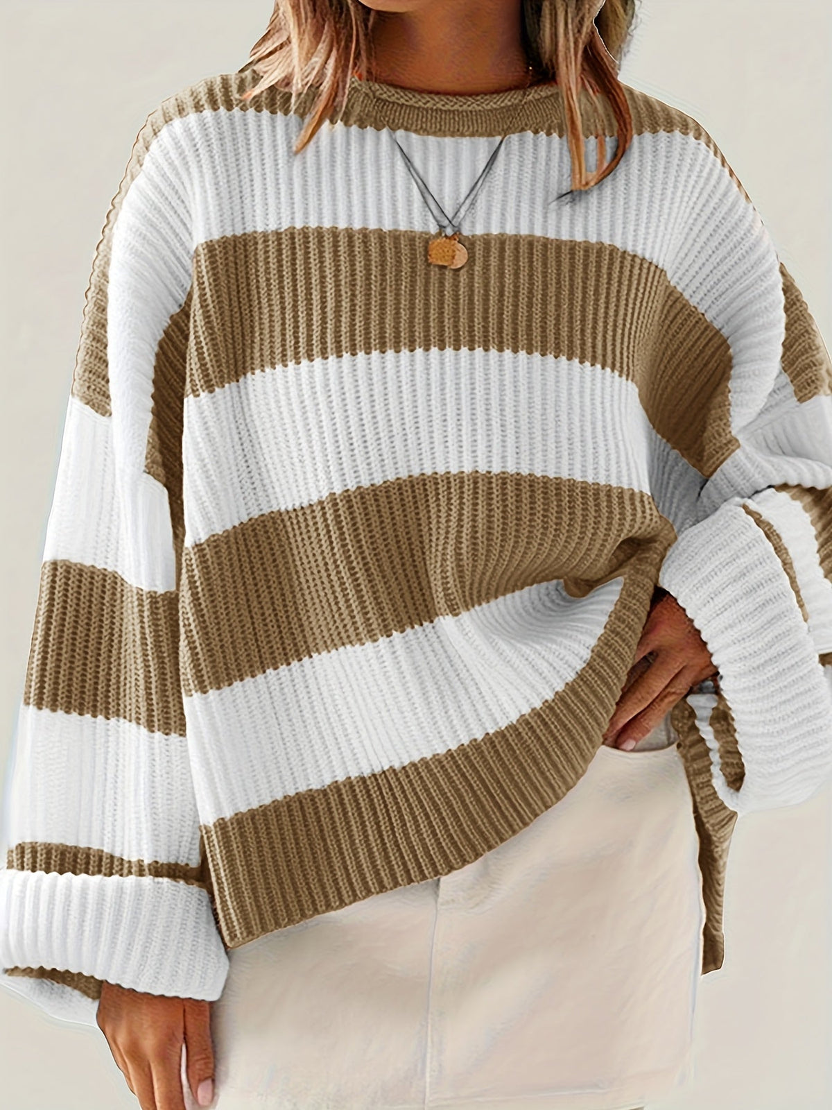 Relaxed Colourblock Knit Sweater