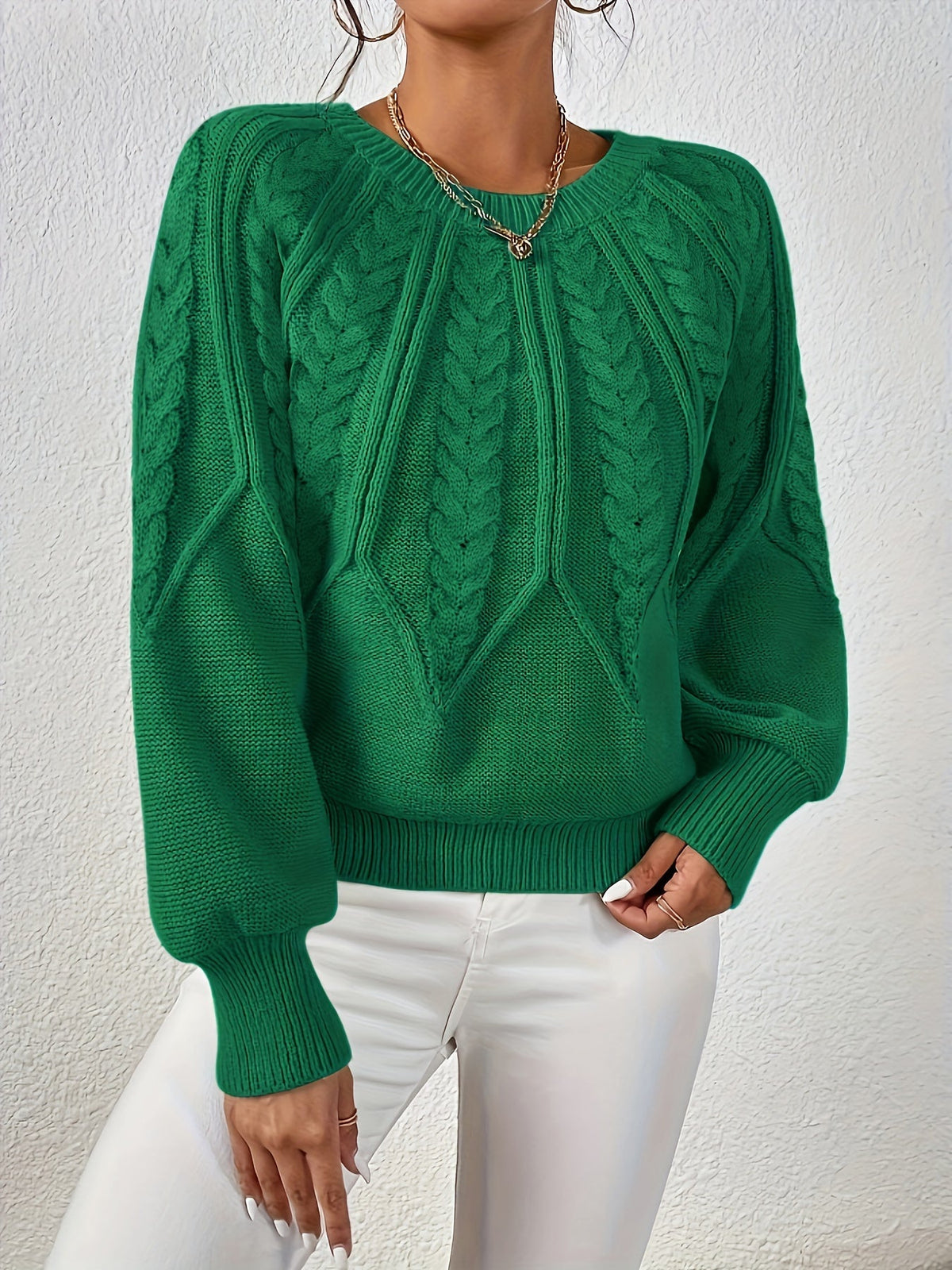 Relaxed Cable-Knit Sweater
