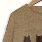 Cat-Print Knit Pullover