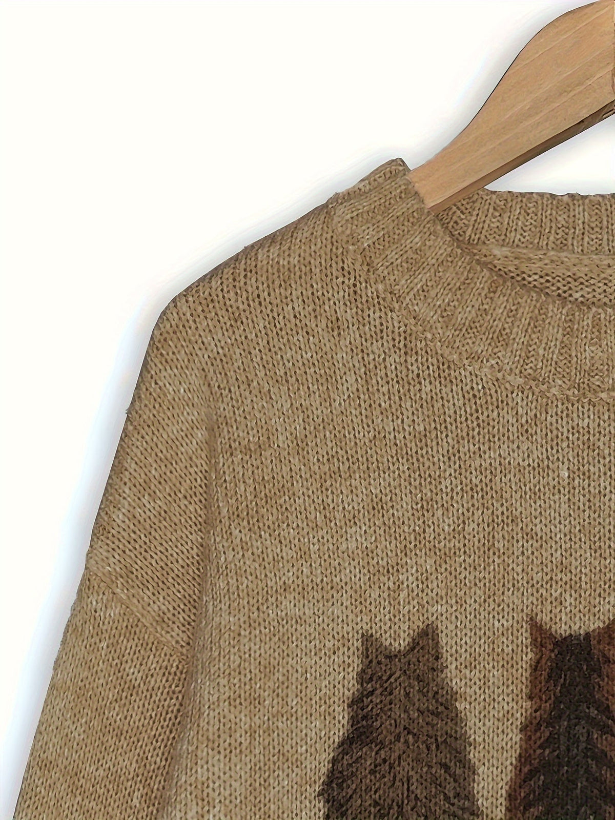 Cat-Print Knit Pullover