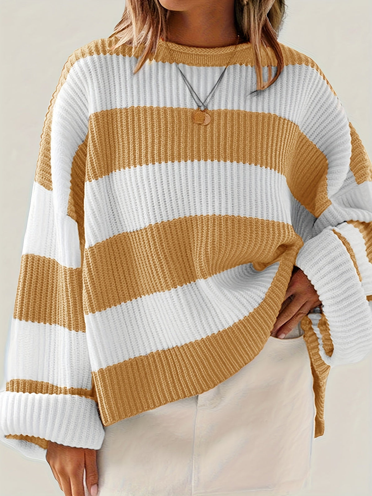 Relaxed Colourblock Knit Sweater