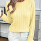 Cable-Knit Round Neck Sweater