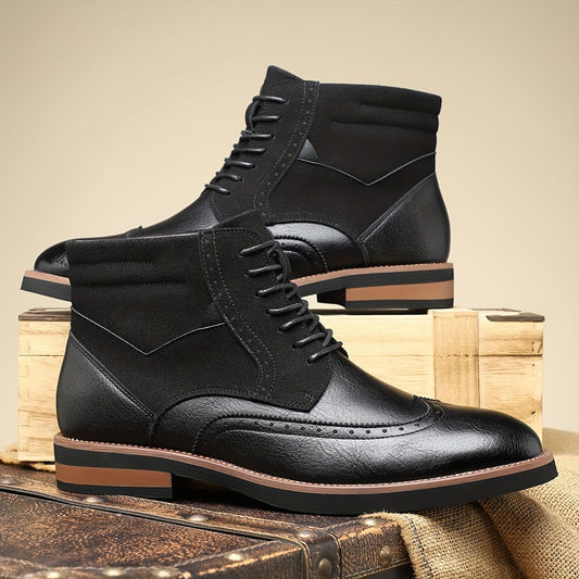 Classic Wingtip Brogue Ankle Boots