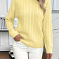 Cable-Knit Round Neck Sweater