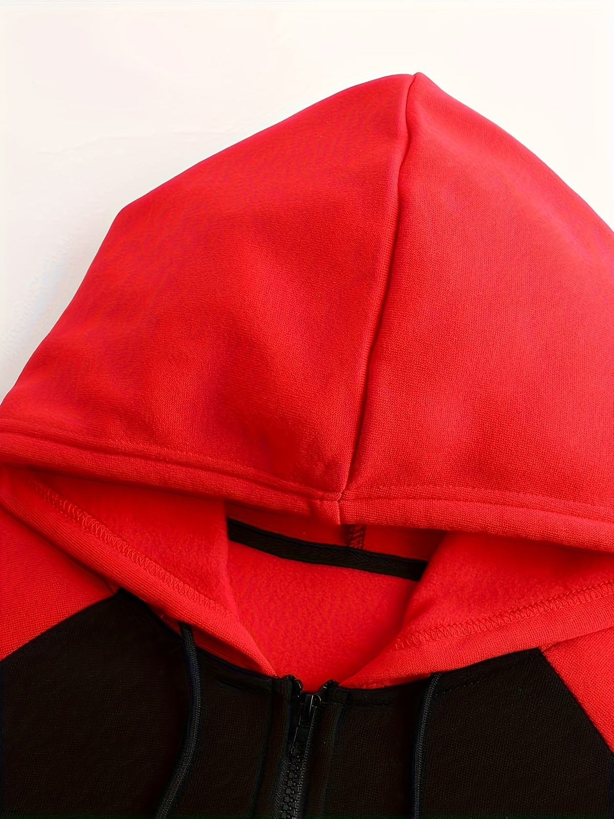 Color Block Zip-Up Hooded Jacket