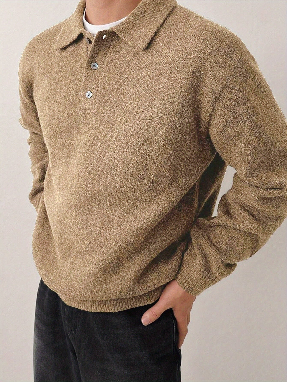 Polo Collar Knit Sweater