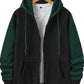 Color Block Zip-Up Hoodie