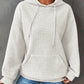Textured Waffle Knit Hoodie