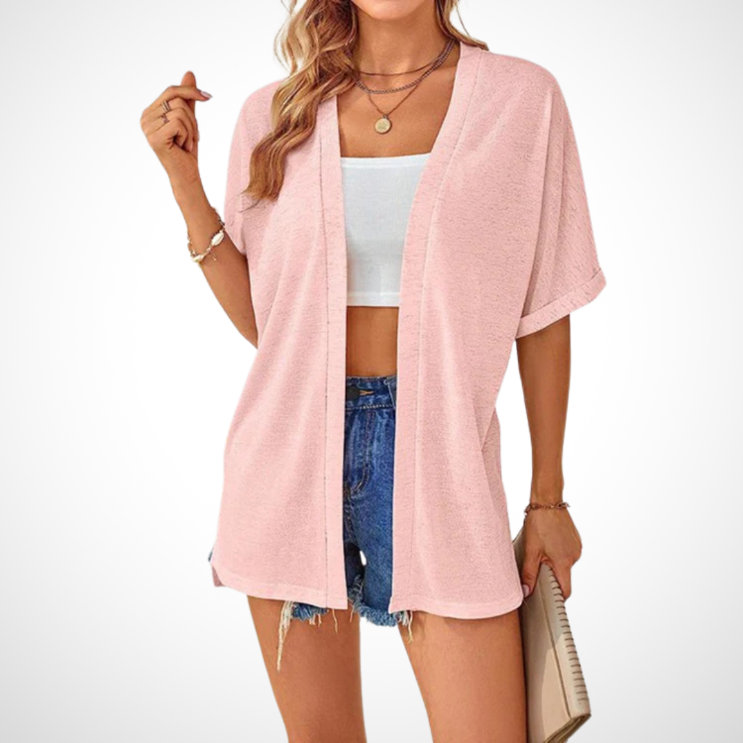 Relaxed Open-Front Cardigan